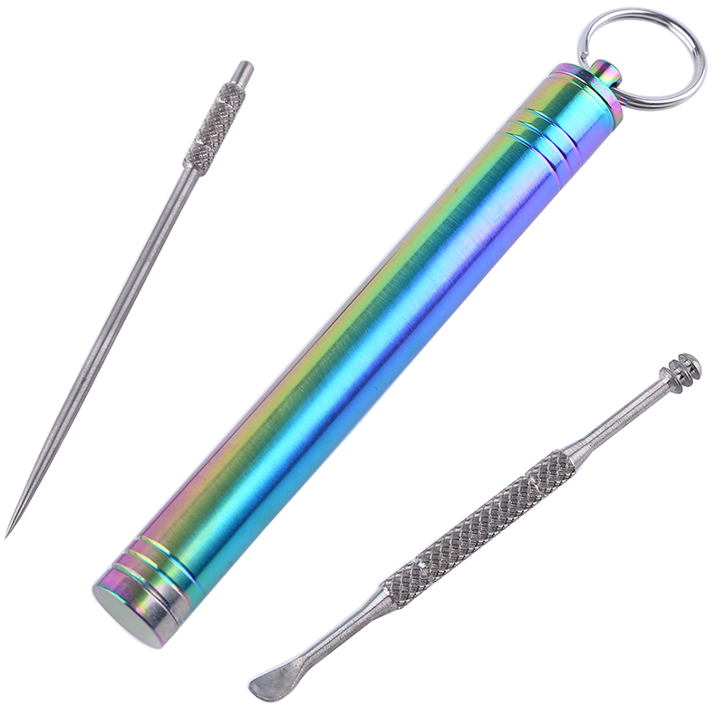 Pill Fob Capsule - Titanium Pill Capsule Fob Match Airtight