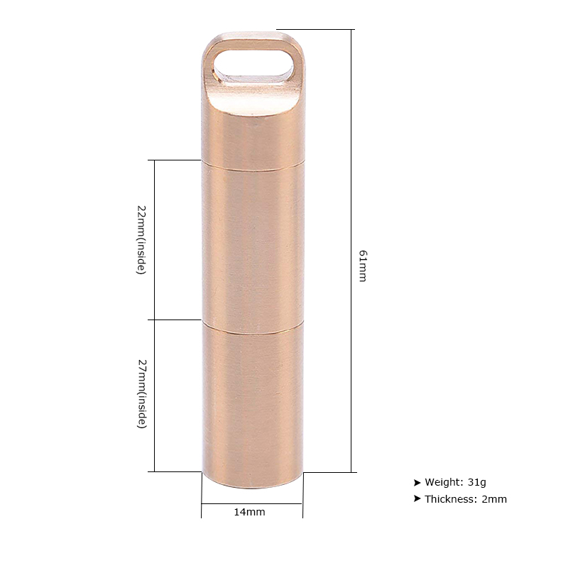 Waterproof Brass Airtight Wate - огляд і ціна Pill Fob Capsule