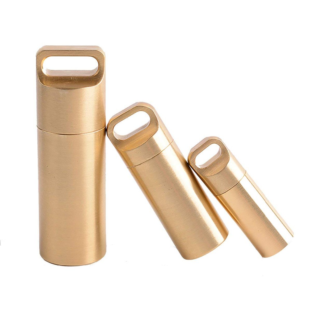 Brass Airtight Watertight Stor - огляд і ціна Pill Fob Capsule