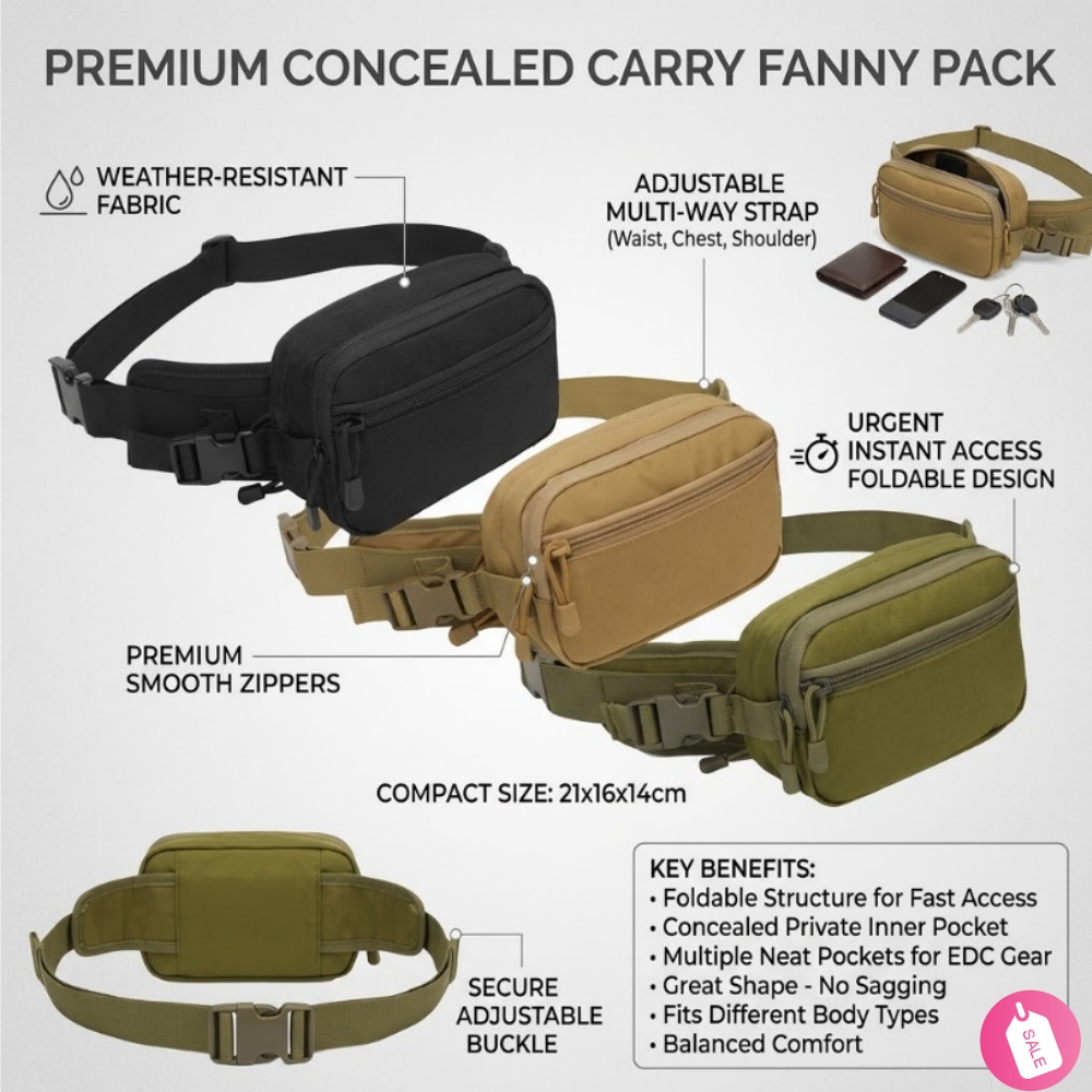 Tactical Concealed Carry Fanny - огляд і ціна Edc Carry Bag For Men