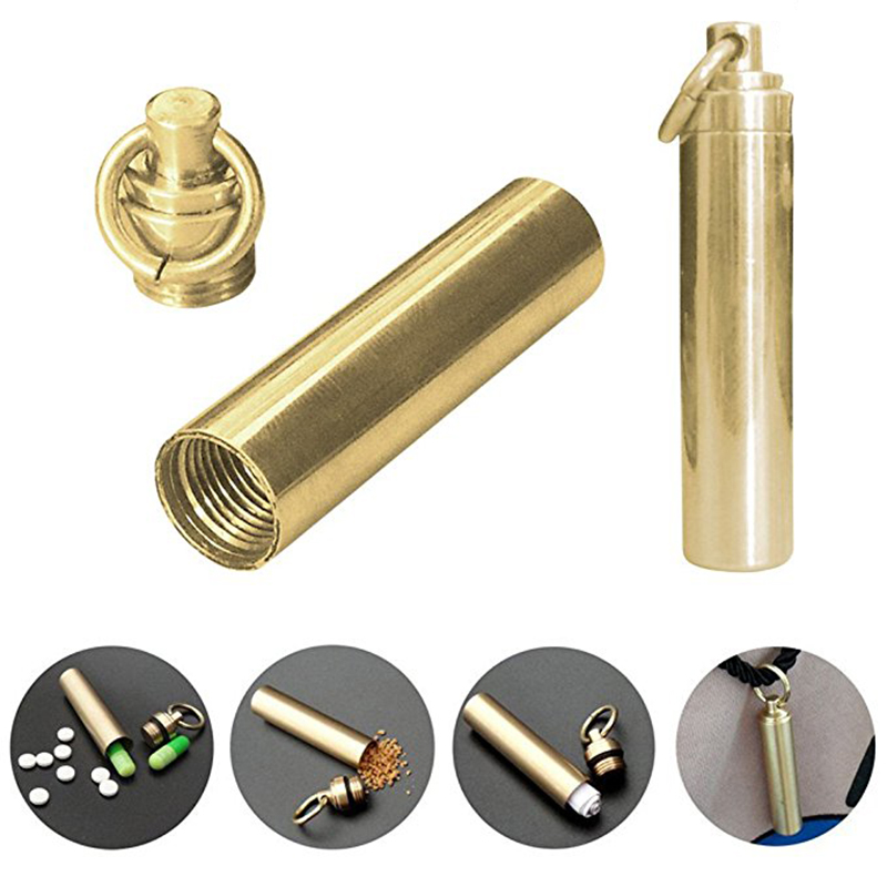 1 PC Solid Brass Waterproof Pi - огляд і ціна Pill Fob Capsule