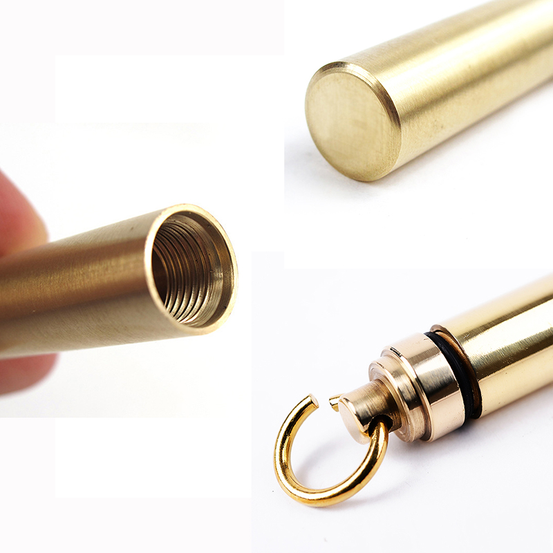 1 PC Solid Brass Waterproof Pi - огляд і ціна Pill Fob Capsule