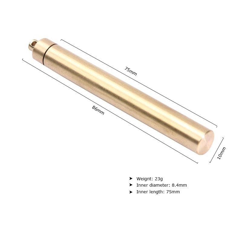 Brass Airtight Watertight Stor - огляд і ціна Pill Fob Capsule